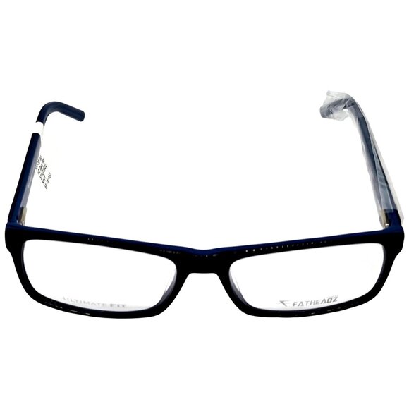 Fatheadz HS Gary Rx Navy Blue Rectangular Eyeglass Frames 58-18-150 Ultimate Fit - Picture 2 of 8